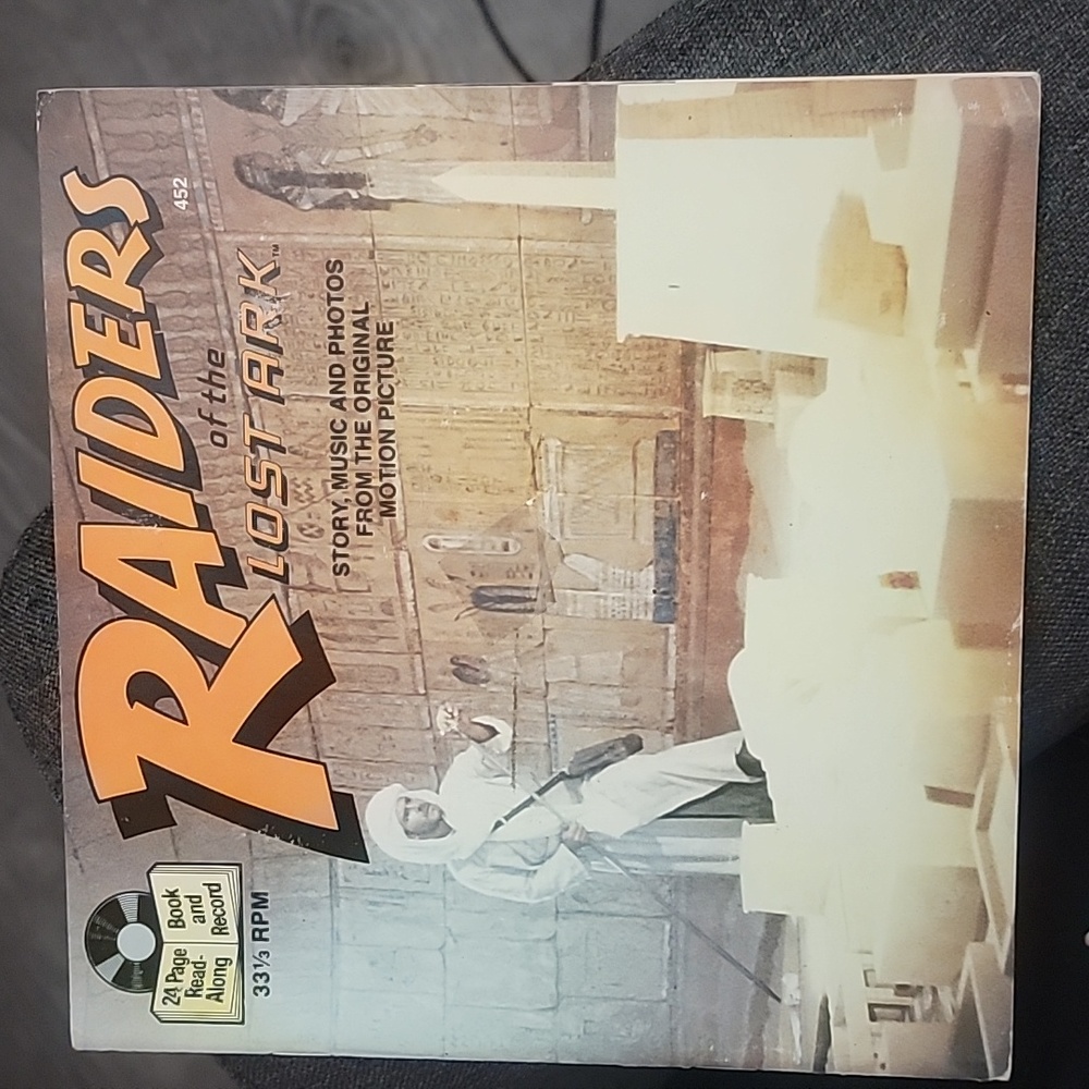 Raiders of the lost ark book with record Never used